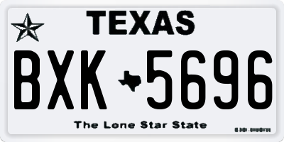 TX license plate BXK5696