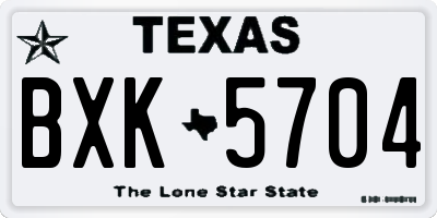 TX license plate BXK5704
