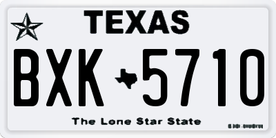 TX license plate BXK5710