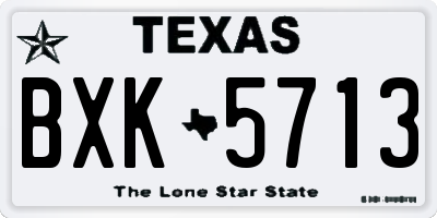 TX license plate BXK5713