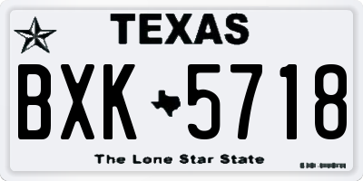 TX license plate BXK5718