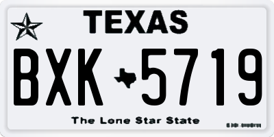 TX license plate BXK5719