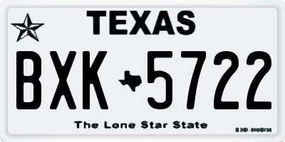 TX license plate BXK5722