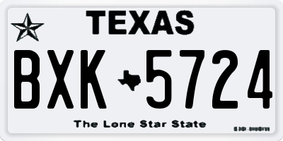 TX license plate BXK5724