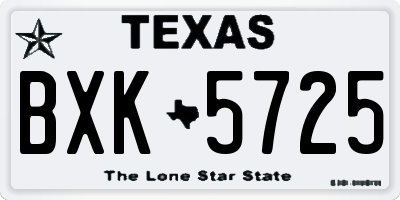 TX license plate BXK5725