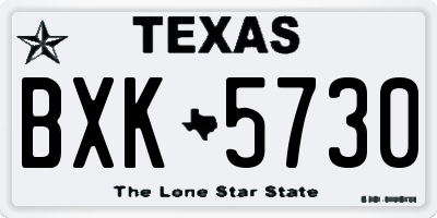 TX license plate BXK5730