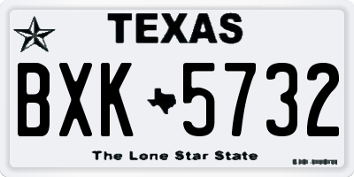 TX license plate BXK5732