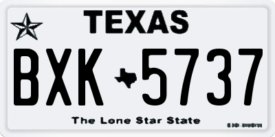 TX license plate BXK5737