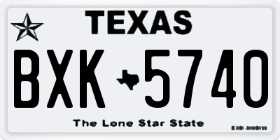 TX license plate BXK5740