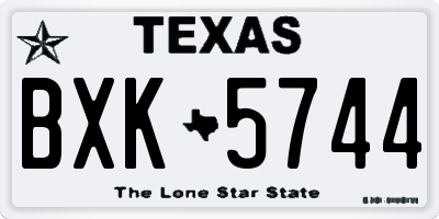 TX license plate BXK5744
