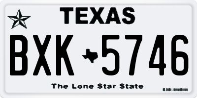 TX license plate BXK5746