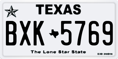 TX license plate BXK5769
