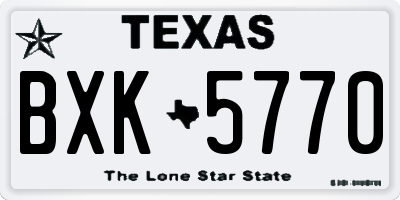TX license plate BXK5770