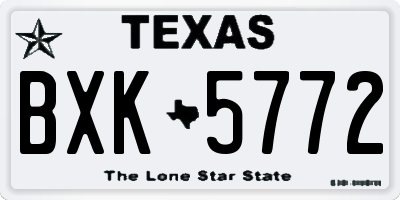 TX license plate BXK5772