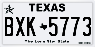 TX license plate BXK5773