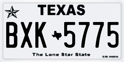 TX license plate BXK5775