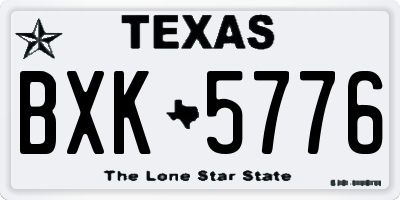TX license plate BXK5776