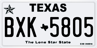 TX license plate BXK5805