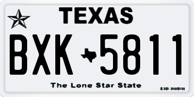 TX license plate BXK5811