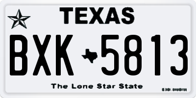 TX license plate BXK5813