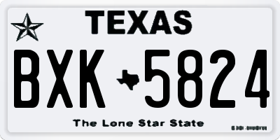 TX license plate BXK5824