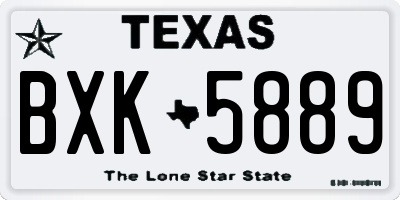 TX license plate BXK5889