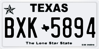 TX license plate BXK5894