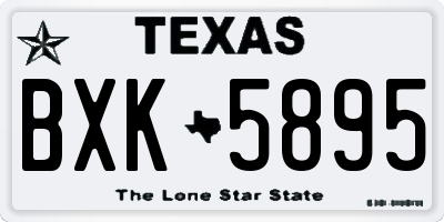TX license plate BXK5895