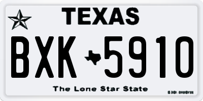 TX license plate BXK5910