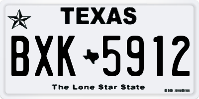 TX license plate BXK5912