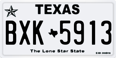 TX license plate BXK5913