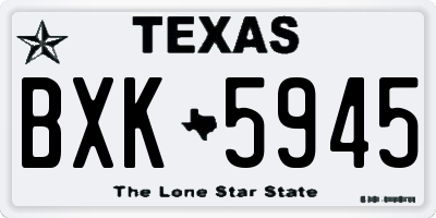TX license plate BXK5945