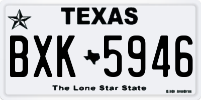 TX license plate BXK5946