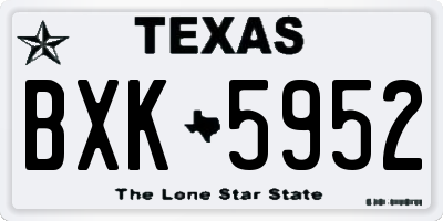 TX license plate BXK5952