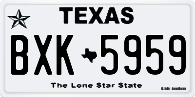 TX license plate BXK5959