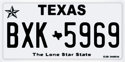 TX license plate BXK5969