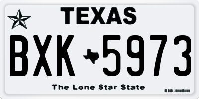 TX license plate BXK5973