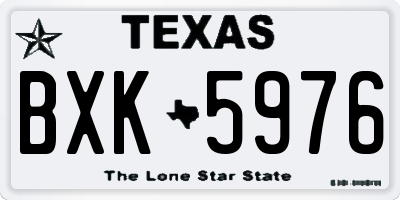 TX license plate BXK5976