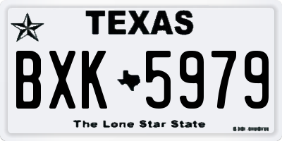 TX license plate BXK5979