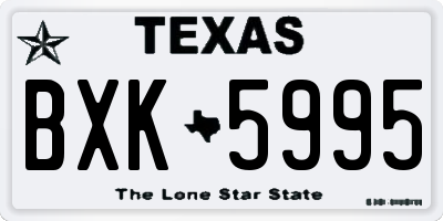TX license plate BXK5995