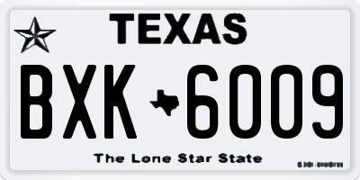 TX license plate BXK6009
