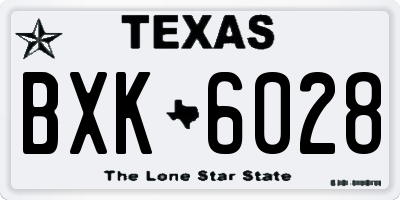 TX license plate BXK6028