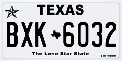 TX license plate BXK6032