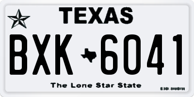 TX license plate BXK6041