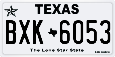 TX license plate BXK6053