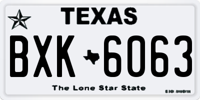 TX license plate BXK6063