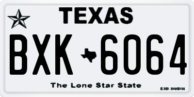 TX license plate BXK6064