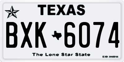 TX license plate BXK6074