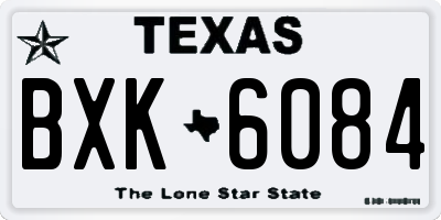 TX license plate BXK6084