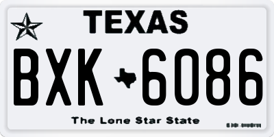TX license plate BXK6086